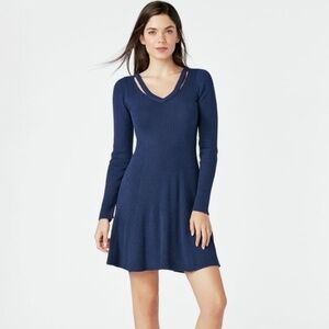 NEW JustFab Cutout Fit & Flare Sweater Dress 1X